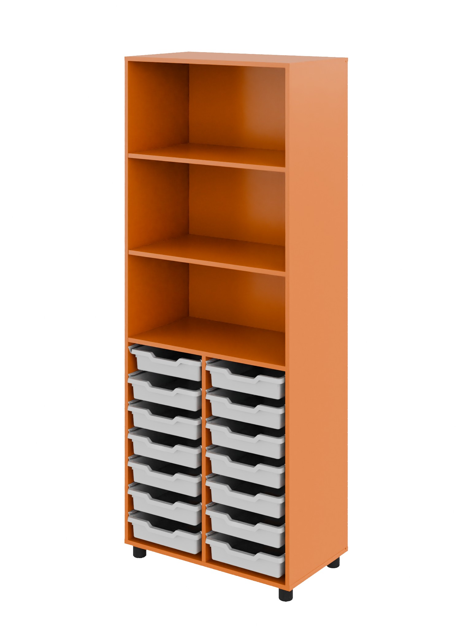 Шафа з відкритими полицями та пластиковими лотками Color (7890) 702х401х1868 мм МЕБЛІ ТЕХНОСТИЛЬ